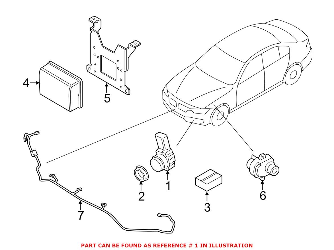 BMW Parking Aid Sensor - Front 66209261624